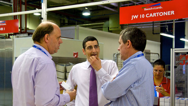 BL_4 Bausch & Lomb Production Manager with colleagues