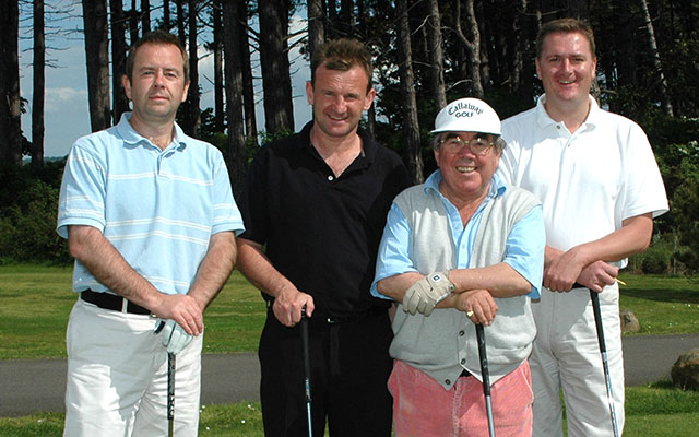 Ronnie Corbett and his team at Craigielaw Gof Club Ronnie Corbett and his team at Craigielaw Gof Club
